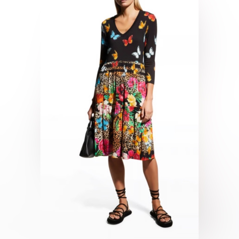 006JW // Johnny Was SANDRA multicolor butterfly dress // XS
